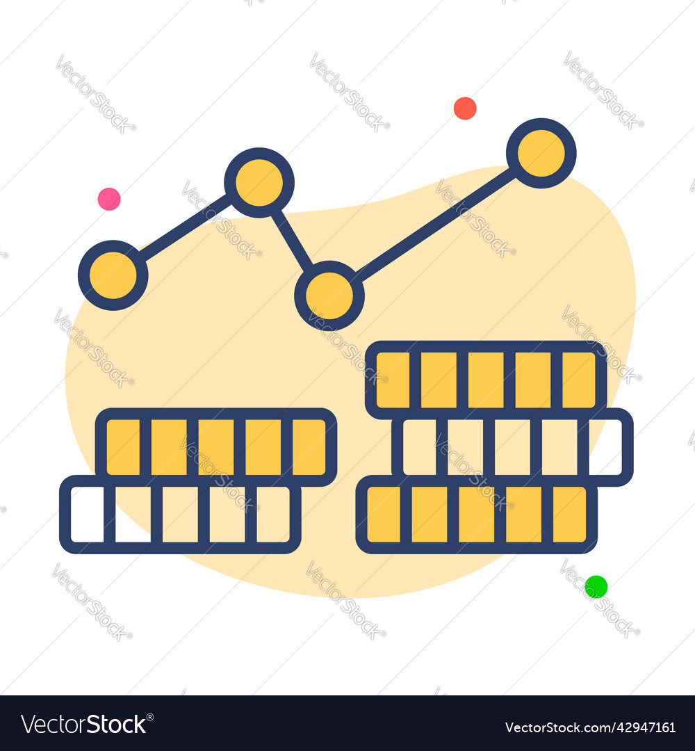 Stack exchanging finance related line icon