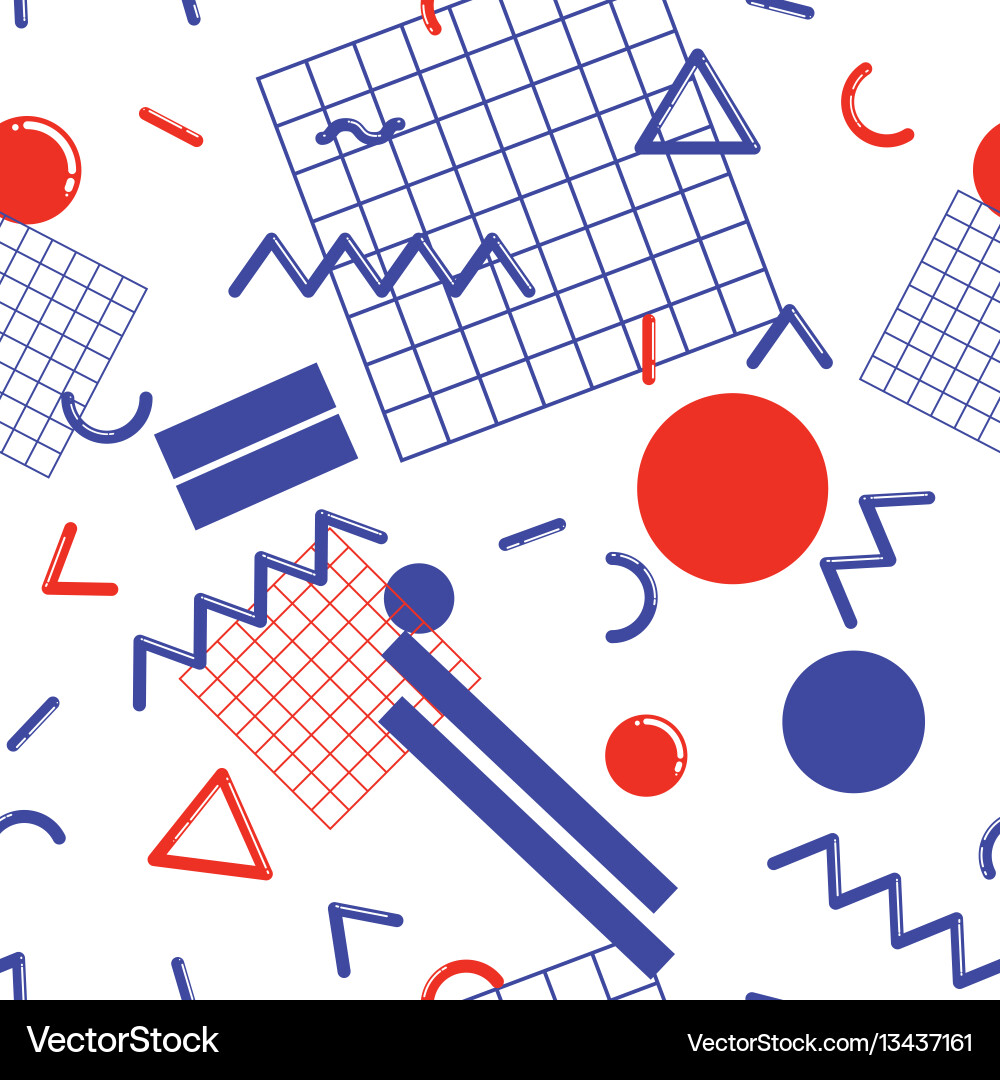Stylish memphis seamless pattern Royalty Free Vector Image