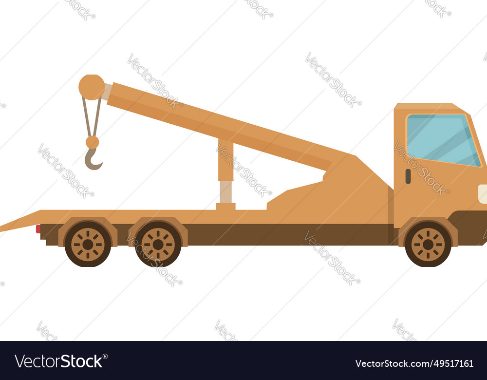 Traffic trailer tow truck icon cartoon Royalty Free Vector