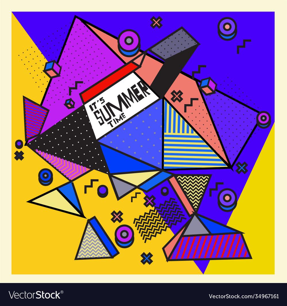 Triangle geometric forms for summer design event