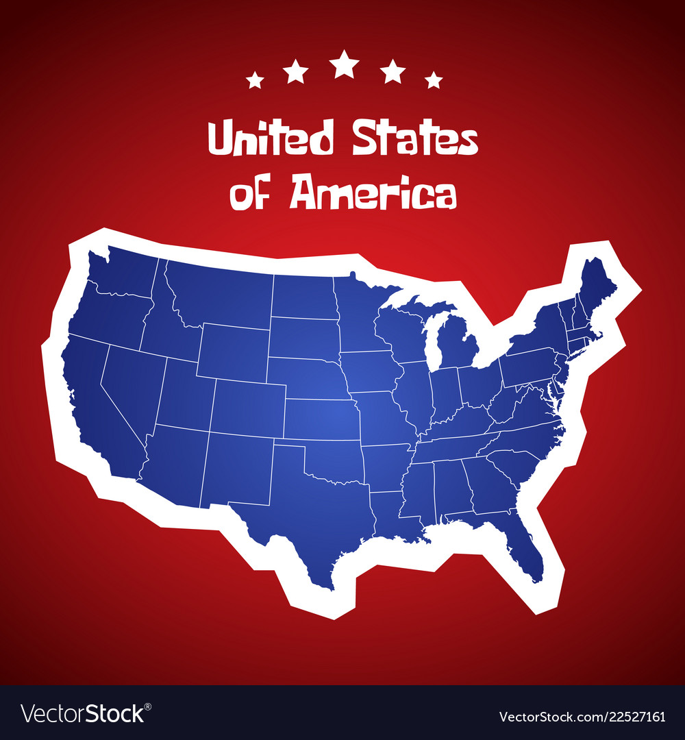 United states america map usa cartoon Royalty Free Vector