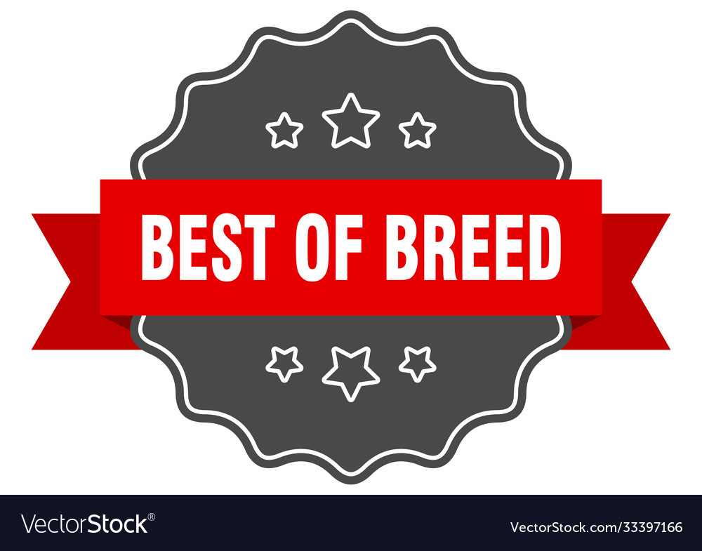 Best breed label isolated seal