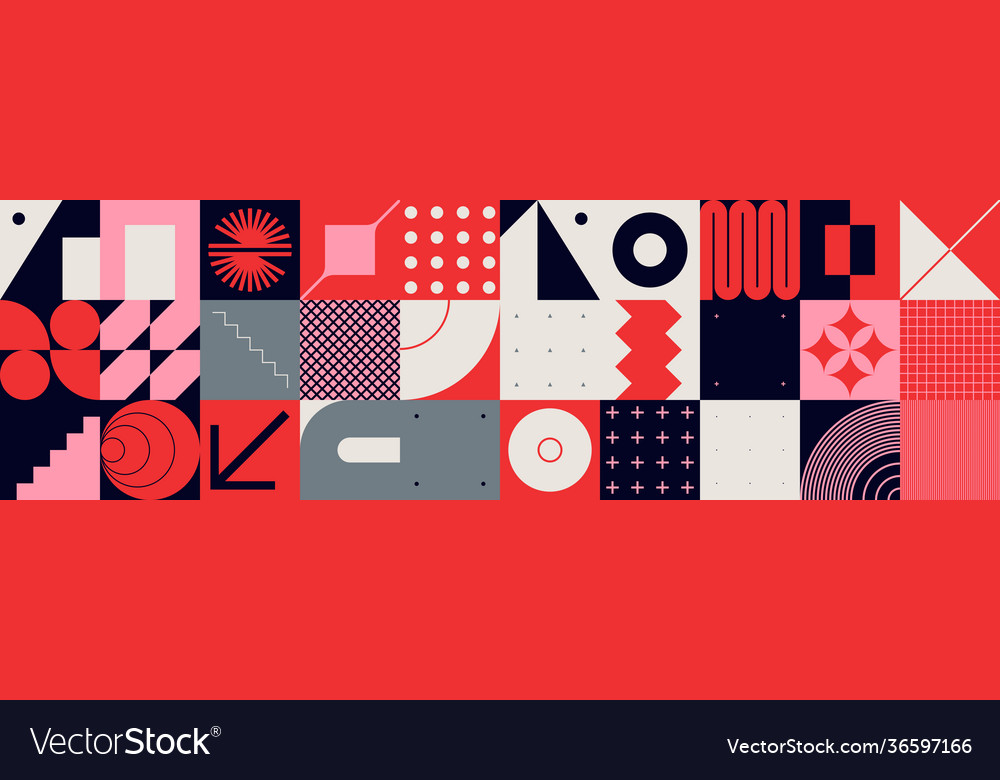 Brutalism design abstract pattern vector image Brutalism design abstract pattern