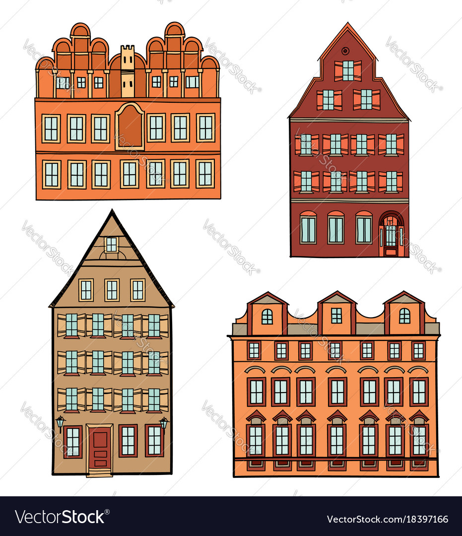 Building set european classical architecture