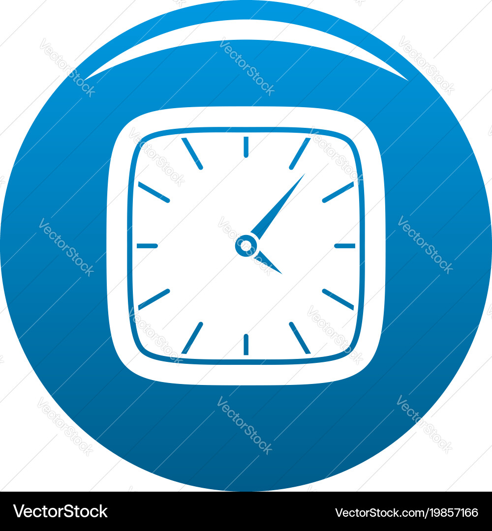 Clock wall icon blue Royalty Free Vector Image