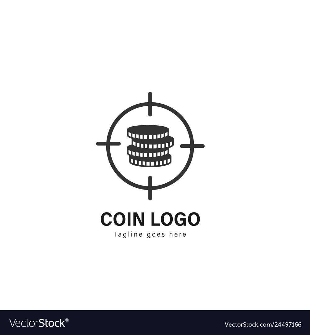 Coin Logo Vorlage Design mit modern