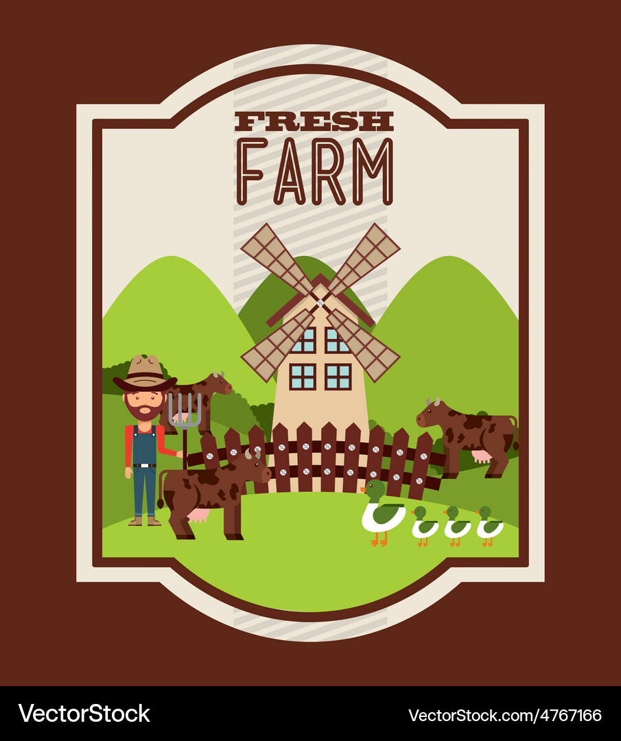Farm concept Royalty Free Vector Image - VectorStock