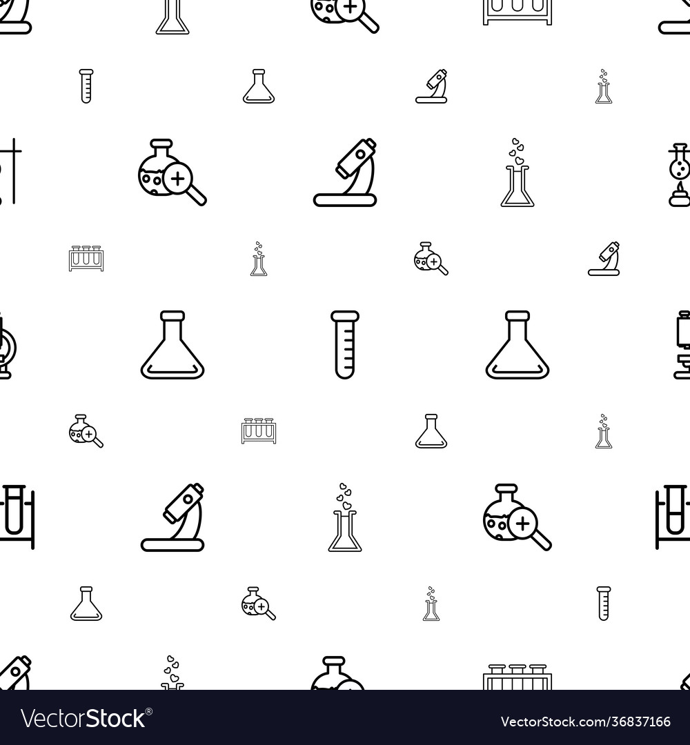 Lab icons pattern seamless white background vector image Lab icons pattern seamless white background