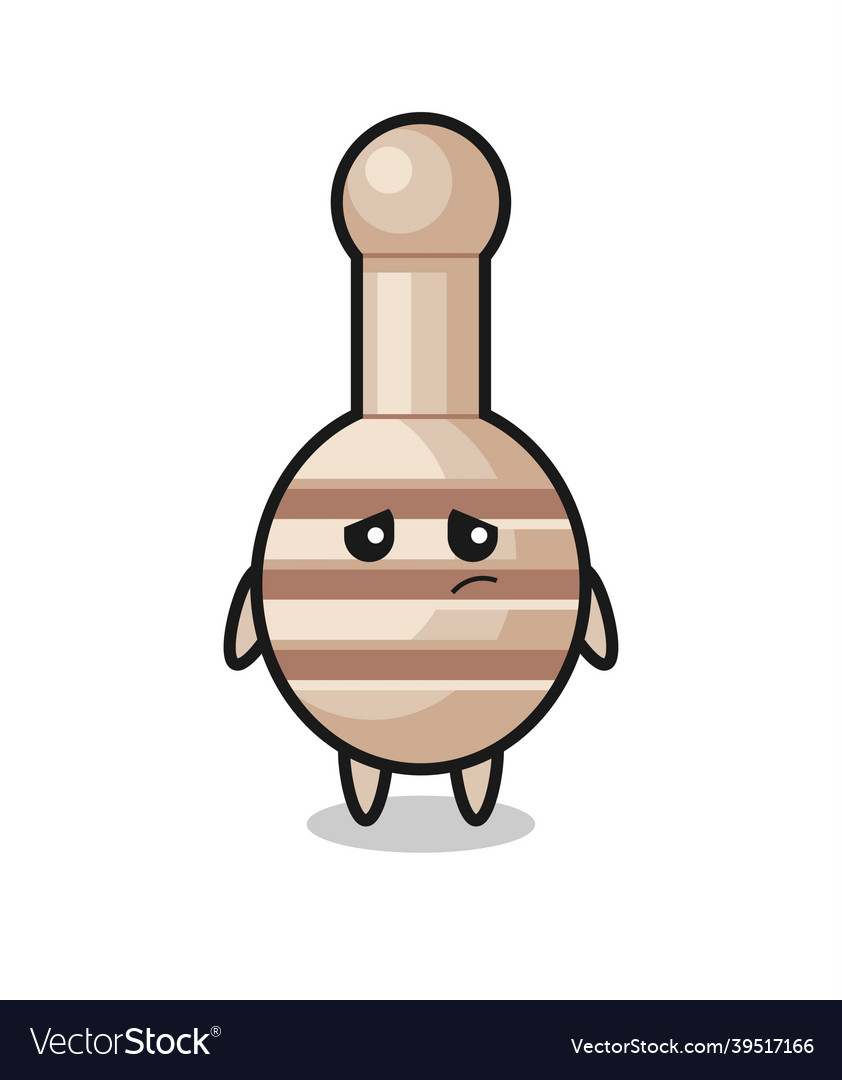 Lazy gesture of honey dipper cartoon character