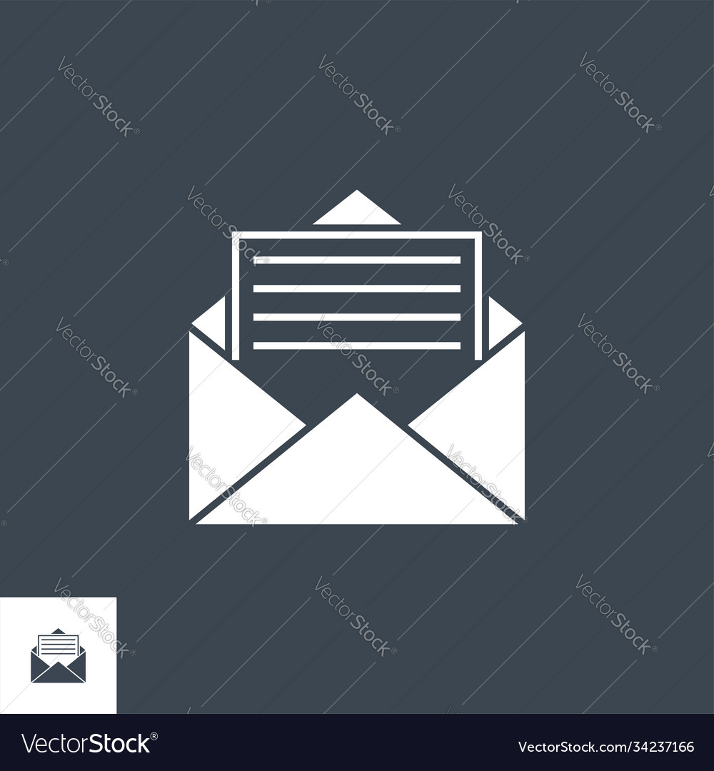 Mail verwandter Glyph-Symbol