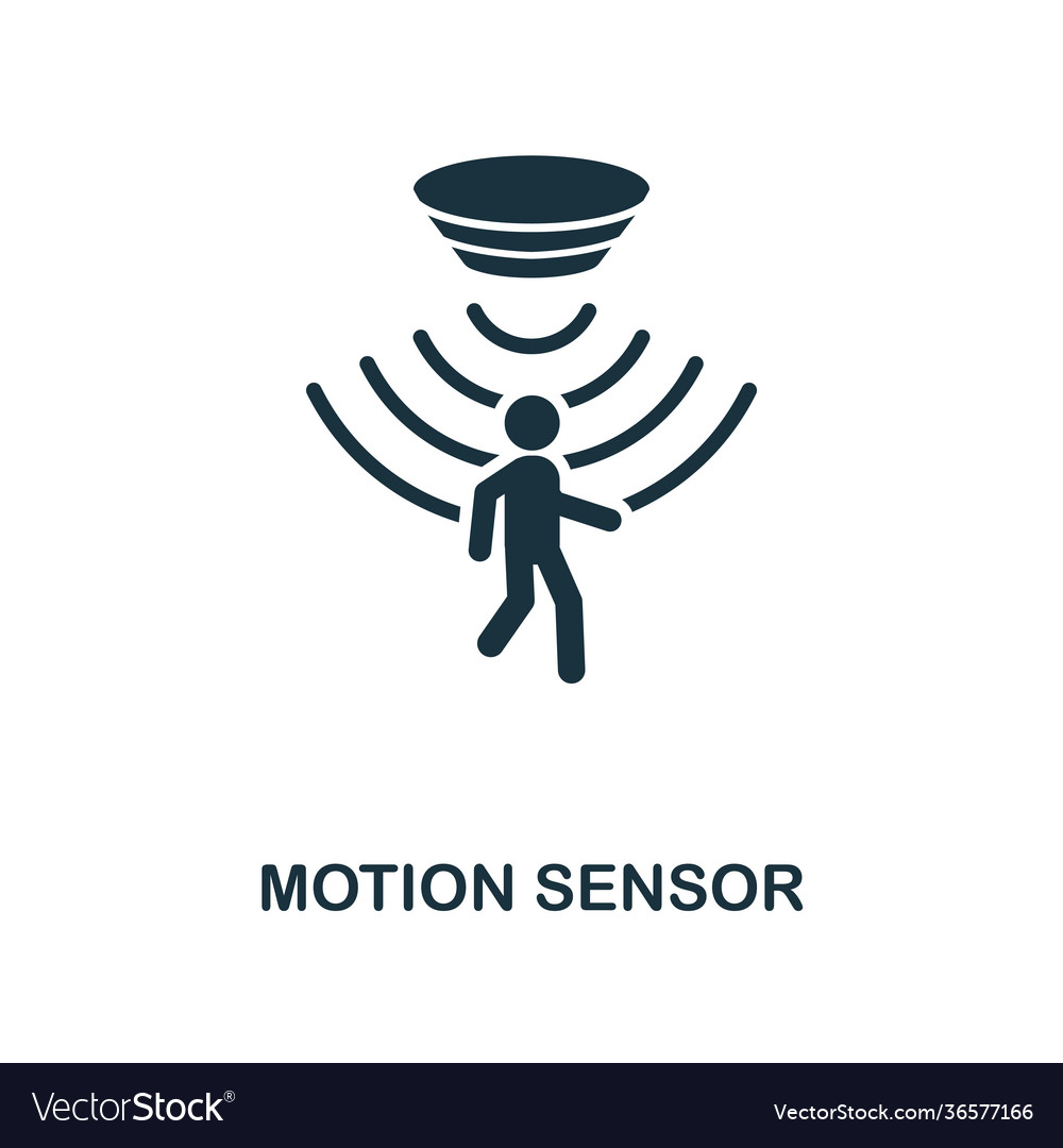 Motion sensor icon monochrome style design from