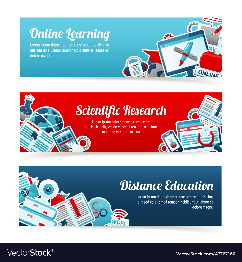 Online education banners