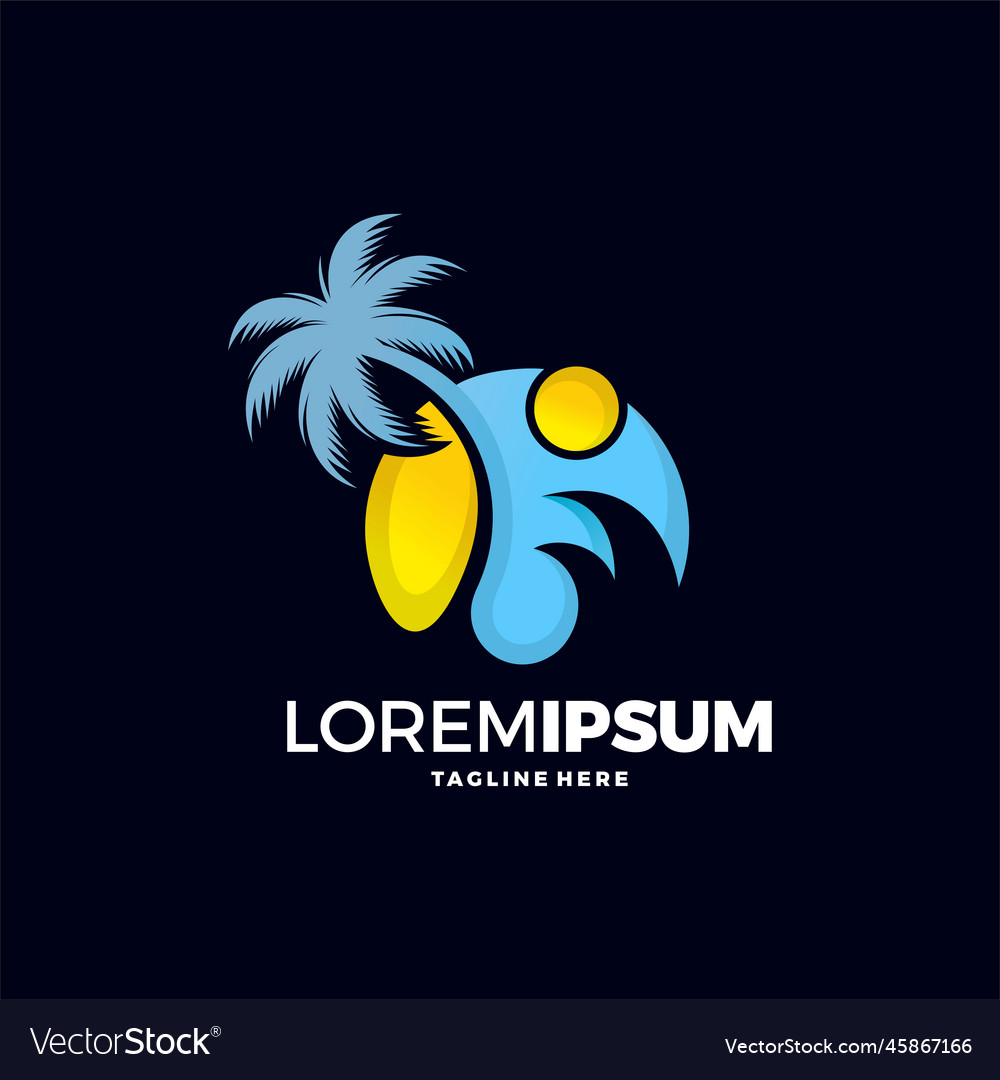 Palm Beach Logo Design Vorlage vector image Palm Beach Logo Design Vorlage