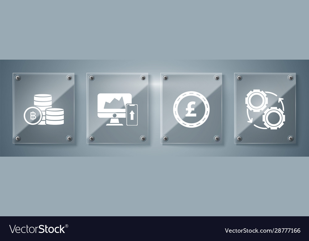 Set gear and arrows as workflow process concept vector image Set gear and arrows as workflow process concept