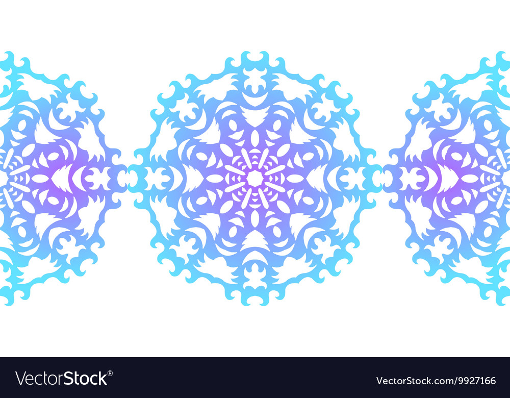 Snowflake christmas seamless pattern circular