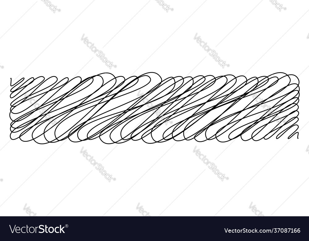 Squiggle scrawl curvy lines rectangular element vector image Squiggle scrawl curvy lines rectangular element