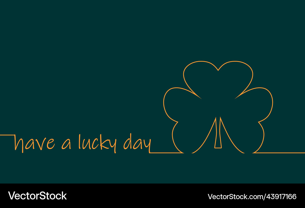 St patricks day greeting card template shamrock Vector Image