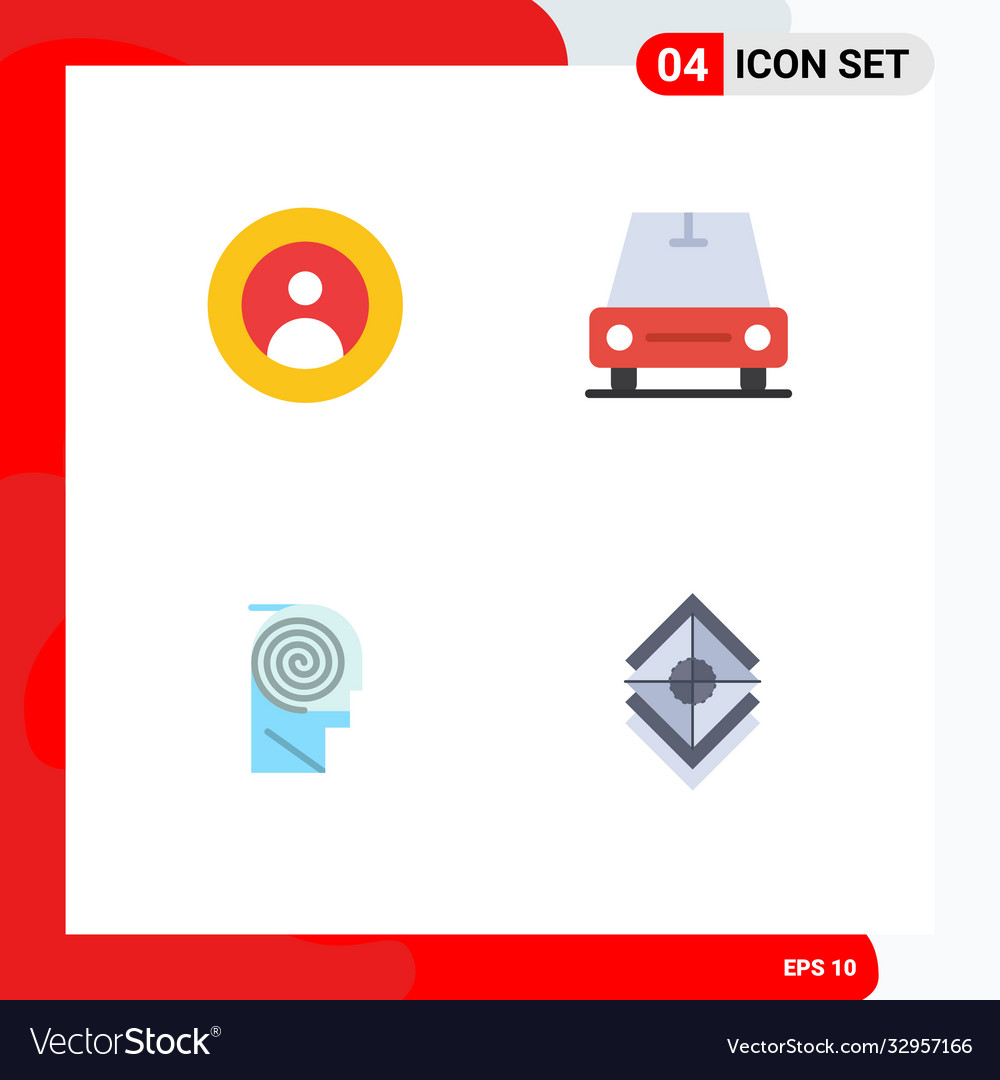 User interface pack 4 basic flat icons