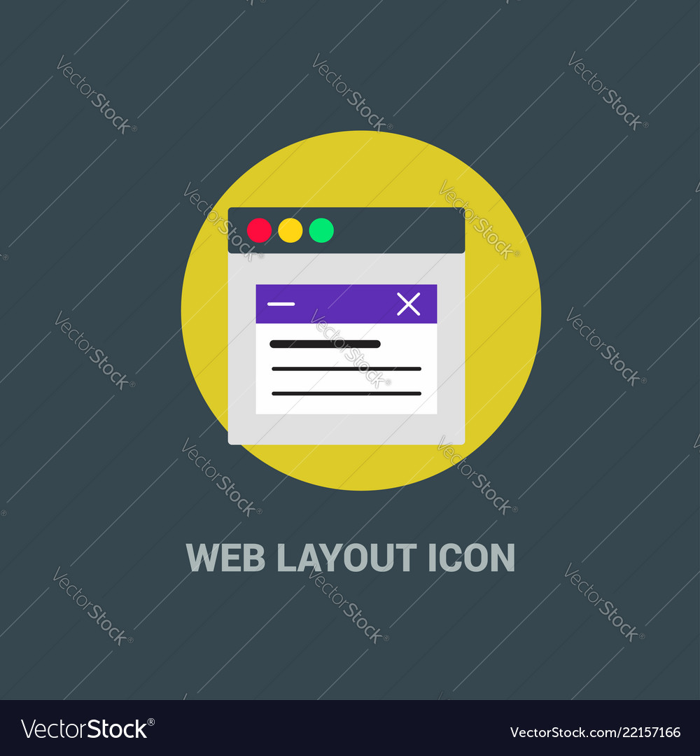 Web layout icon with creative design