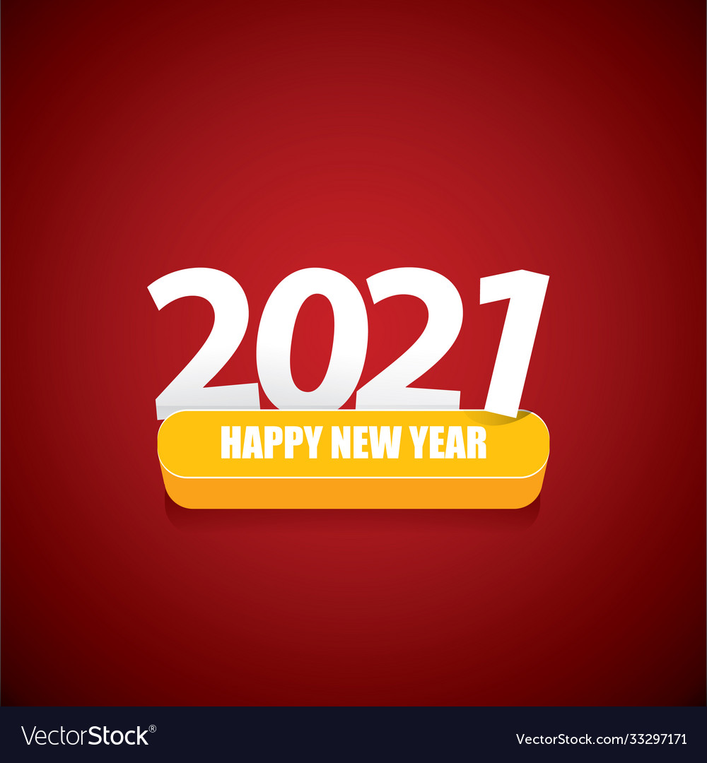 Happy New Year Creative 2021 Happy New Year Creative Design Background Vector Image
