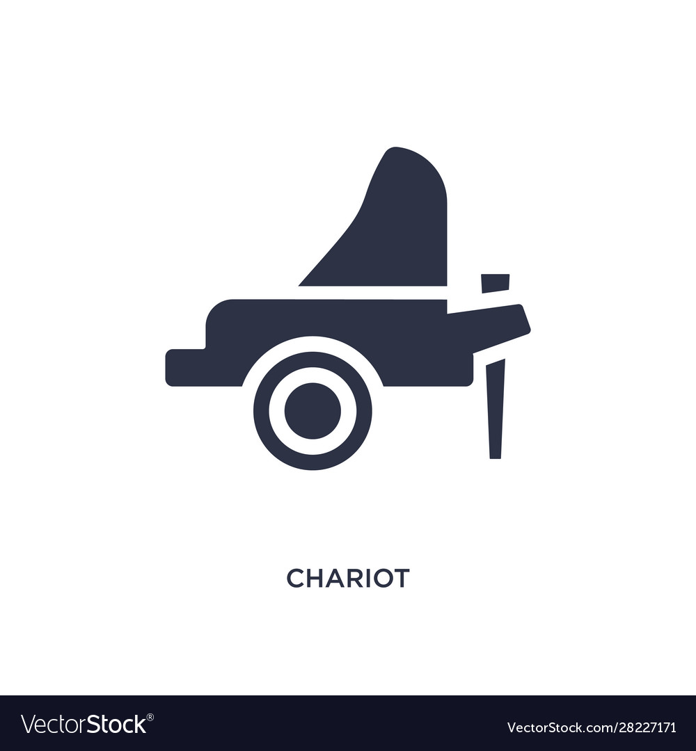 Chariot icon on white background simple element vector image Chariot icon on white background simple element