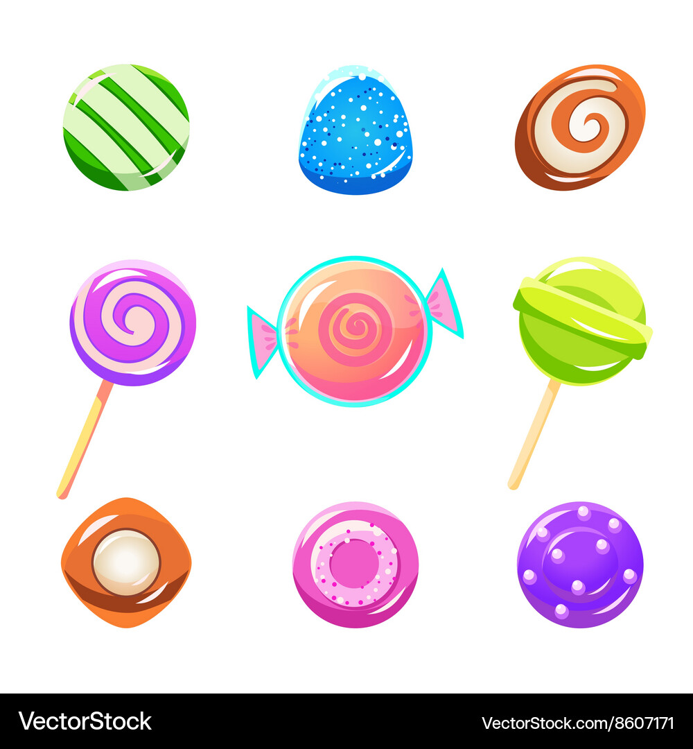 Different candy set Royalty Free Vector Image - VectorStock