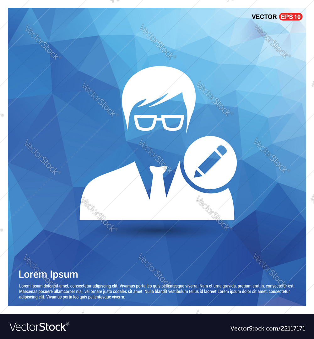 Edit user icon vector image Edit user icon