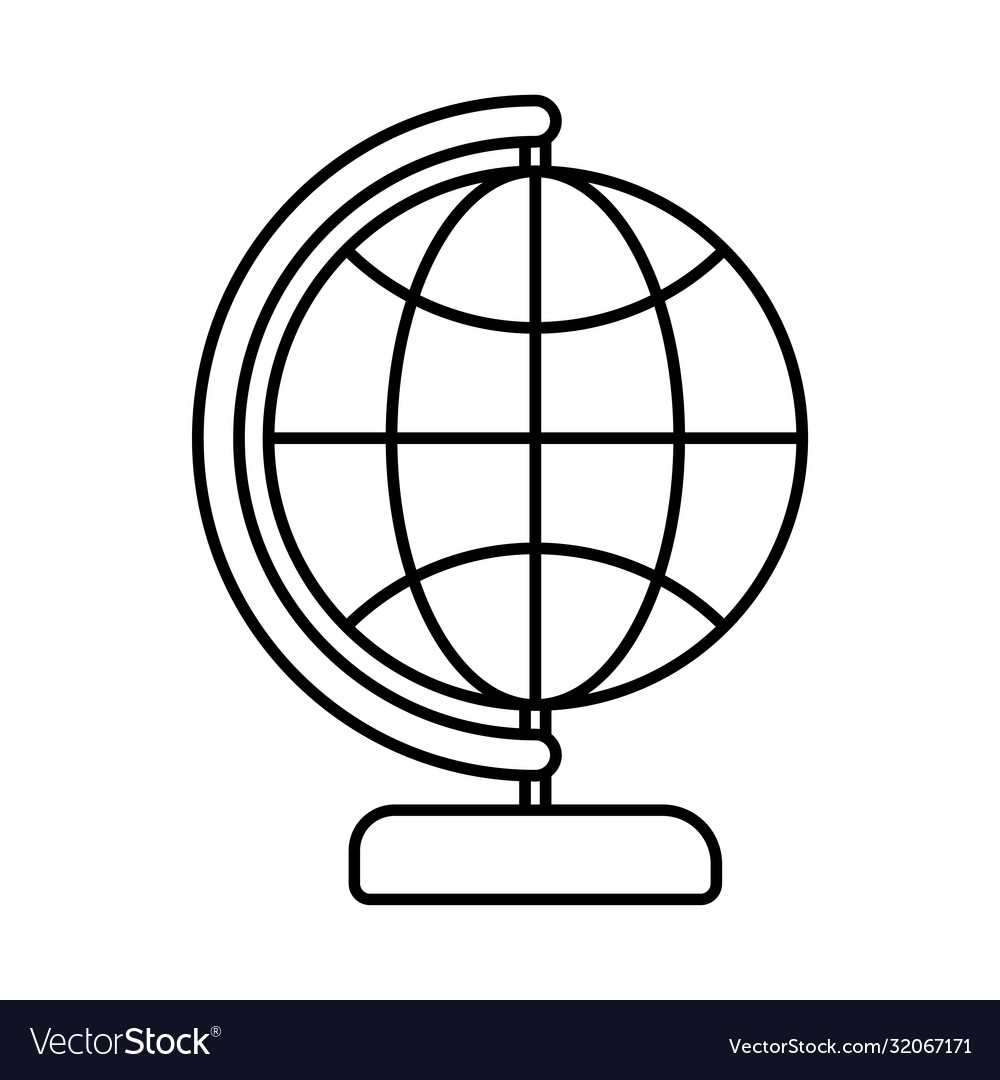 Global sphere line style icon design
