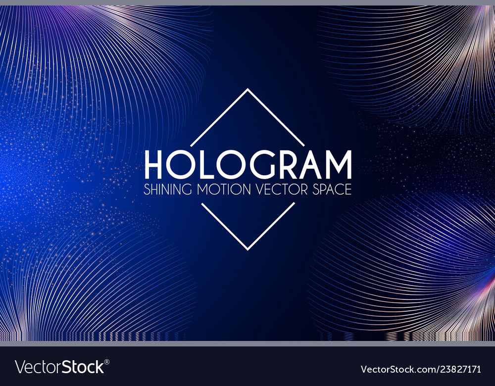 Hologram abstract background with motion lights vector image Hologram abstract background with motion lights