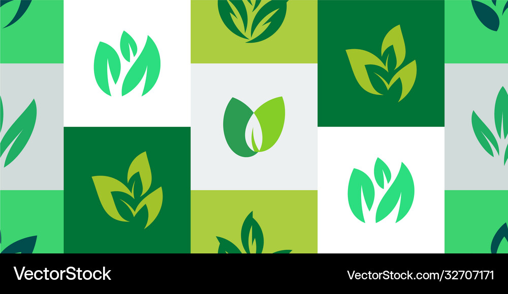 Seamless pattern with leaves Royalty Free Vector Image