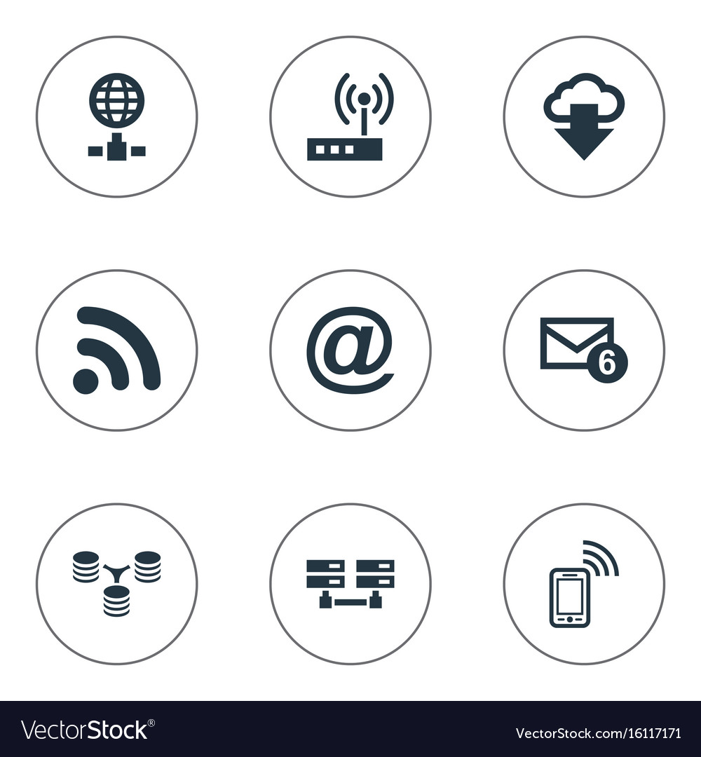 Set of simple web icons