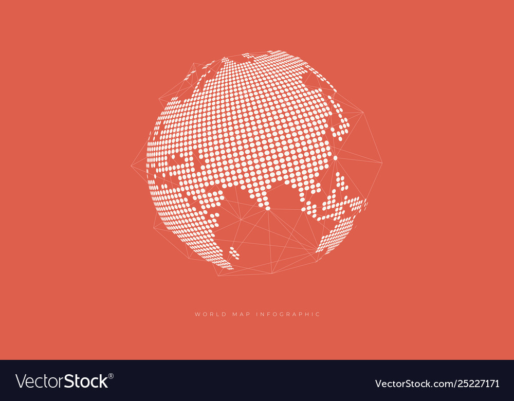 Simple globe shape global connection concept