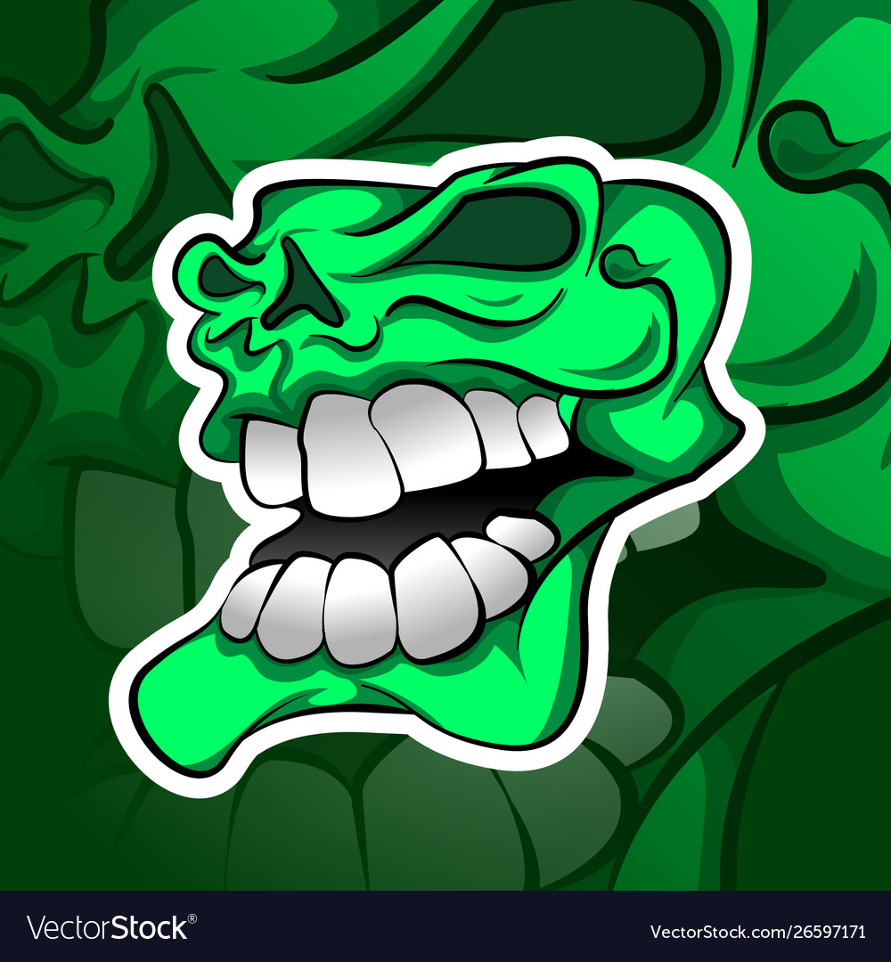 Skull Mascot Esport Logo Team Gaming Royalty Free Vector