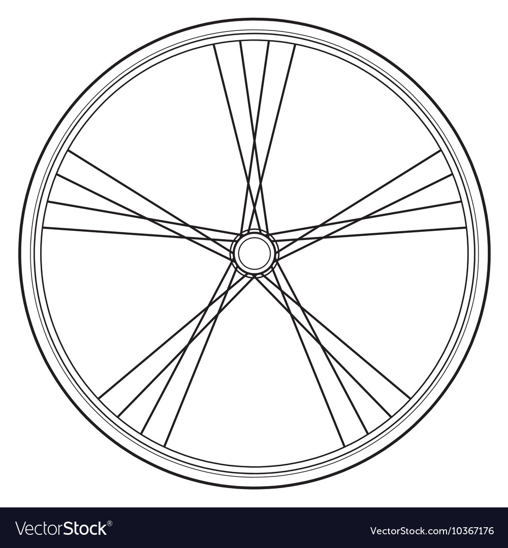 Bike wheel Royalty Free Vector Image - VectorStock