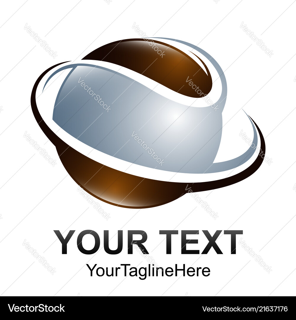Creative abstract 3d circle sphere logo design Vector Image