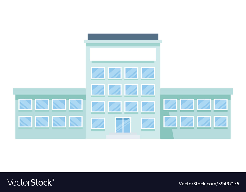 Hospital building facade Royalty Free Vector Image