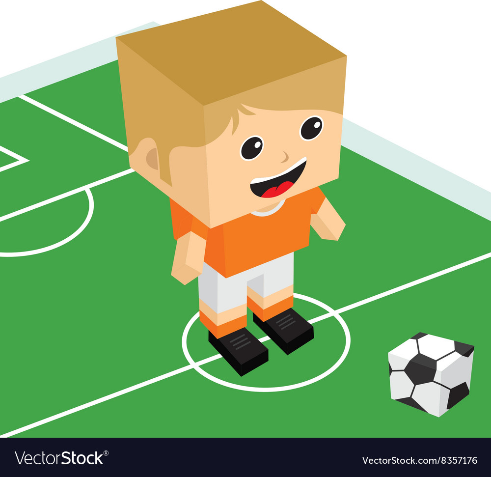 Male cartoon soccer player