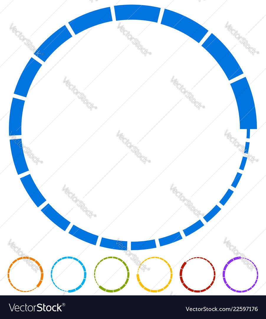 Preloader buffer symbol elements circular vector image Preloader buffer symbol elements circular