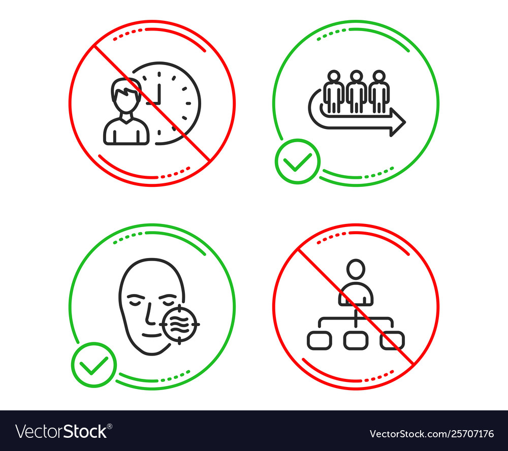 Problem Hautschlange und Arbeitszeit Icons Set