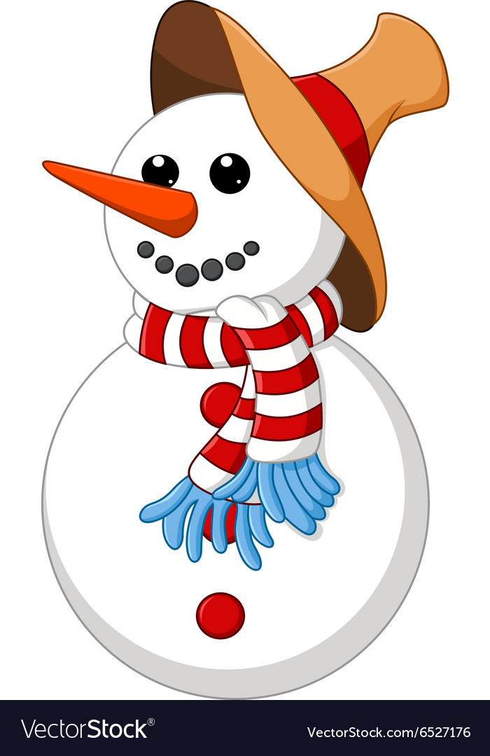 Snow man cartoon Royalty Free Vector Image - VectorStock