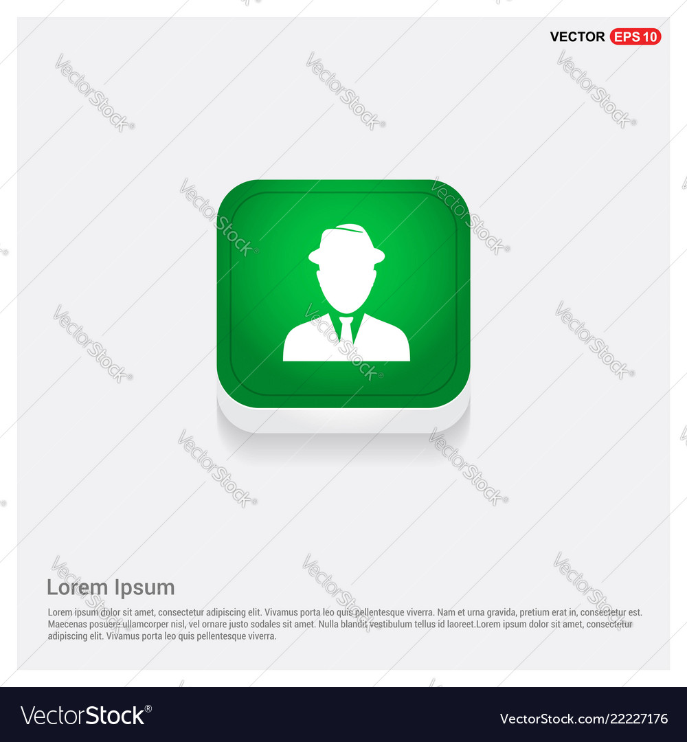 Spy user icon green web button