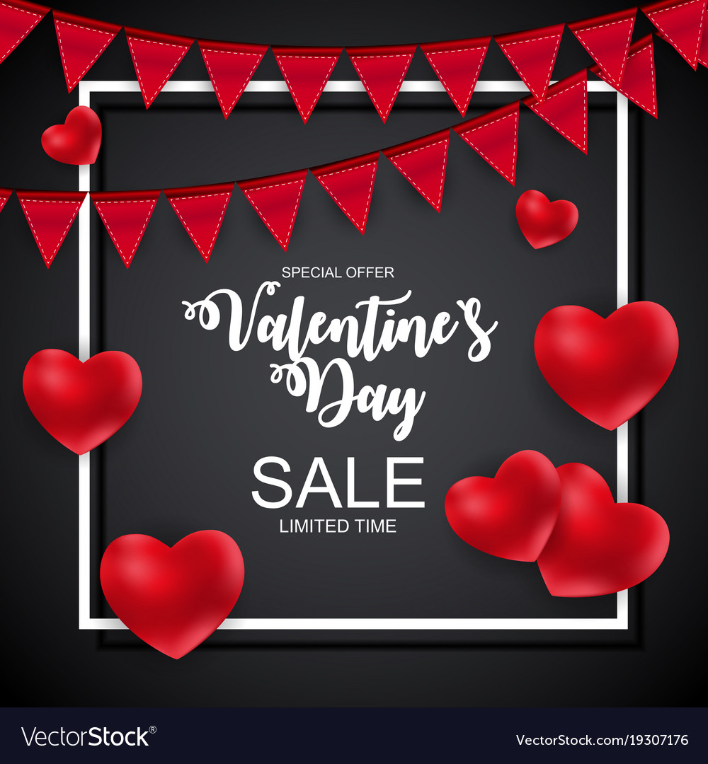 Valentines day sale discont card