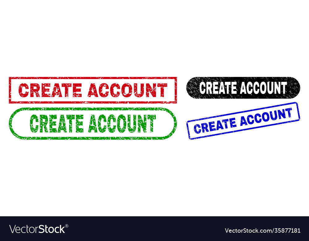 Create account rectangle watermarks with distress