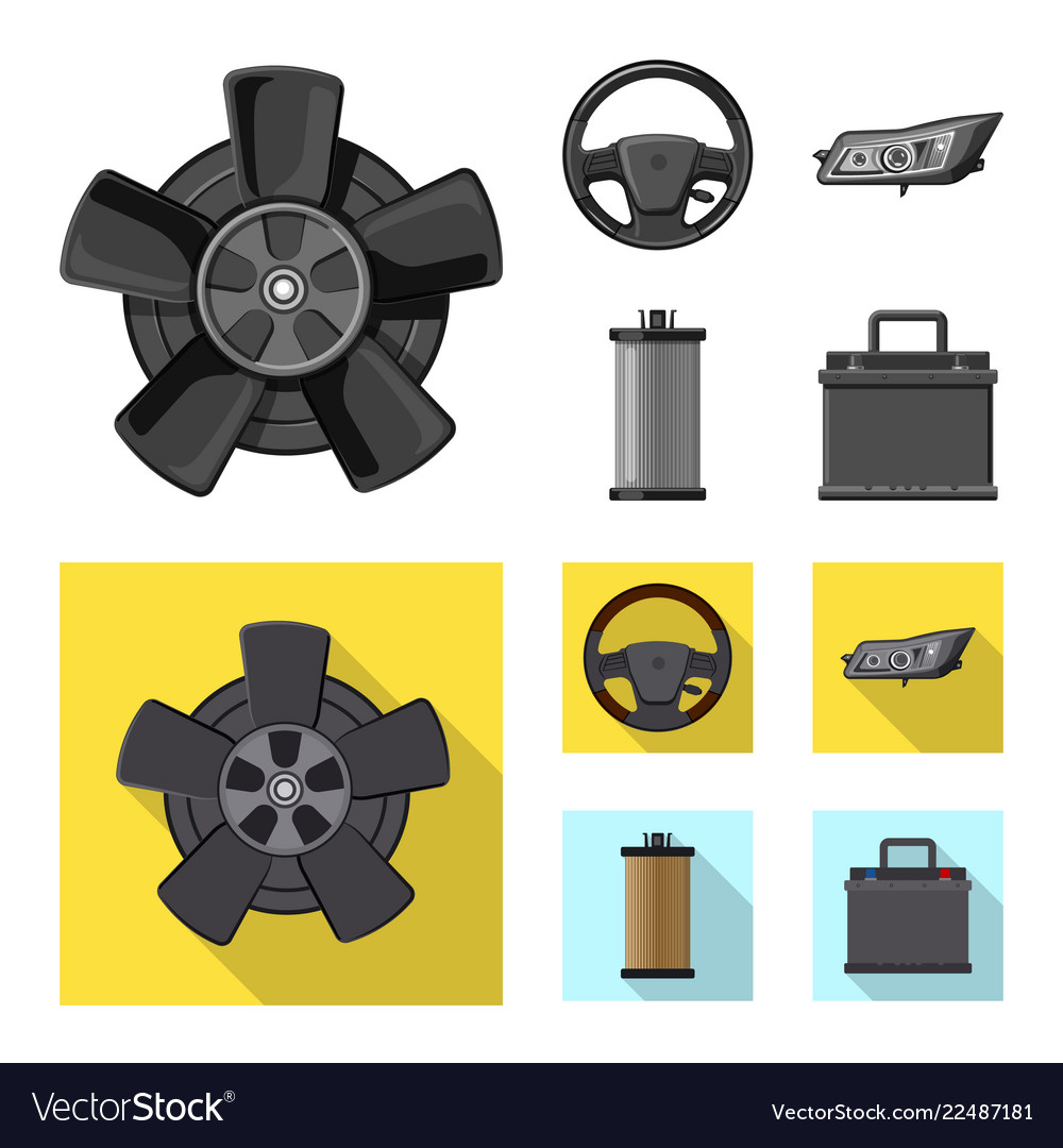 Design of auto and part symbol set vector image Design of auto and part symbol set