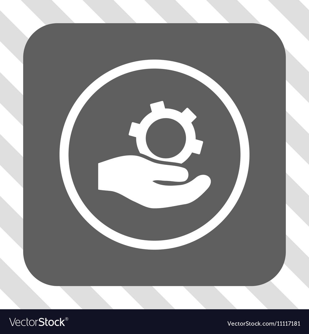 Engineering service rounded square button
