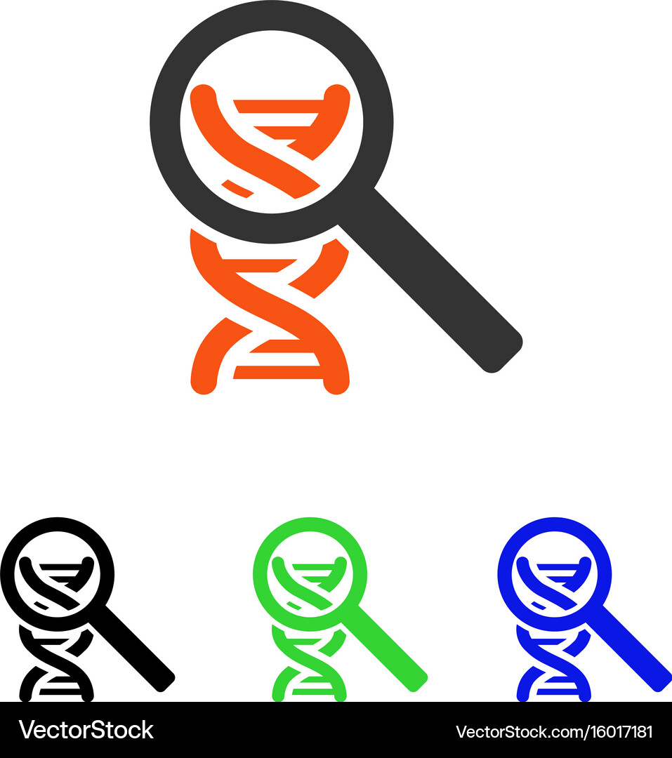Explore dna flat icon Royalty Free Vector Image