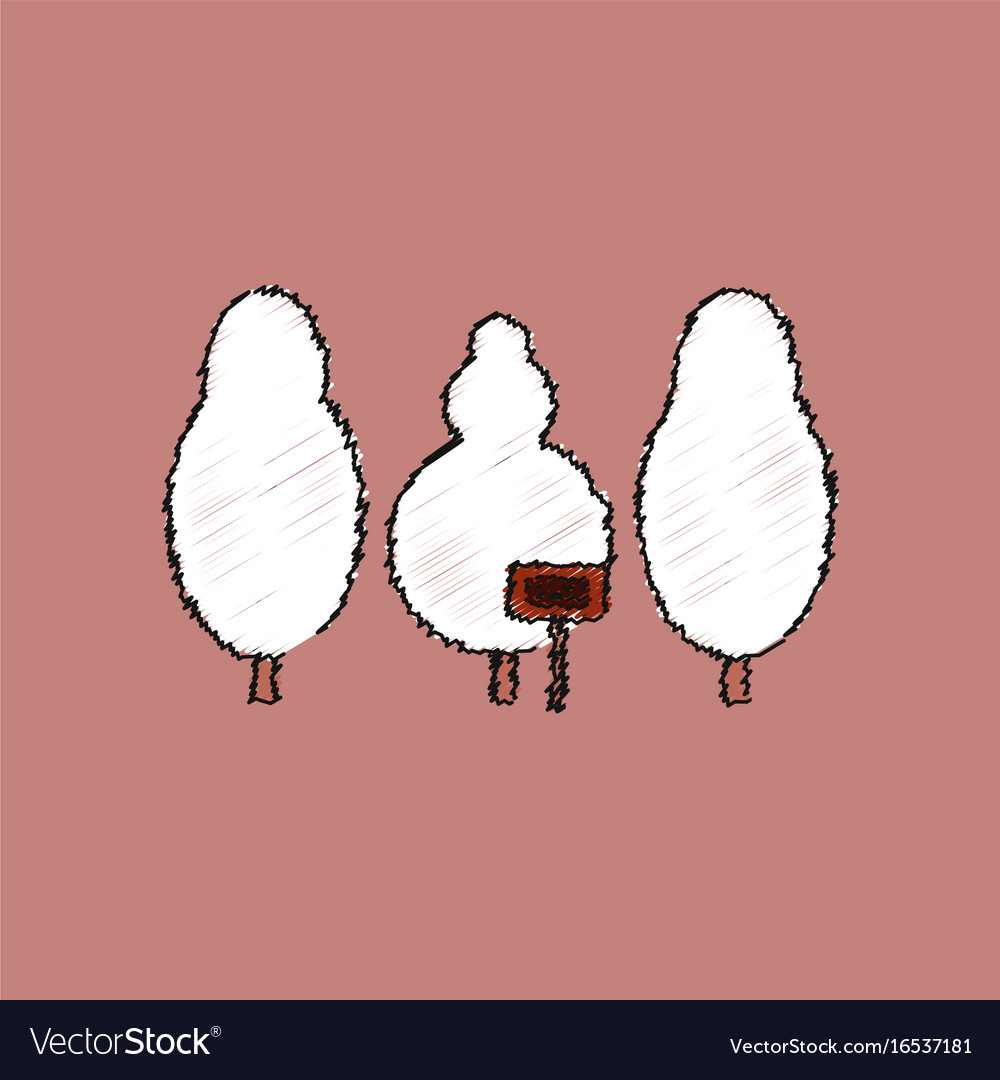 Flat shading style icon save the trees
