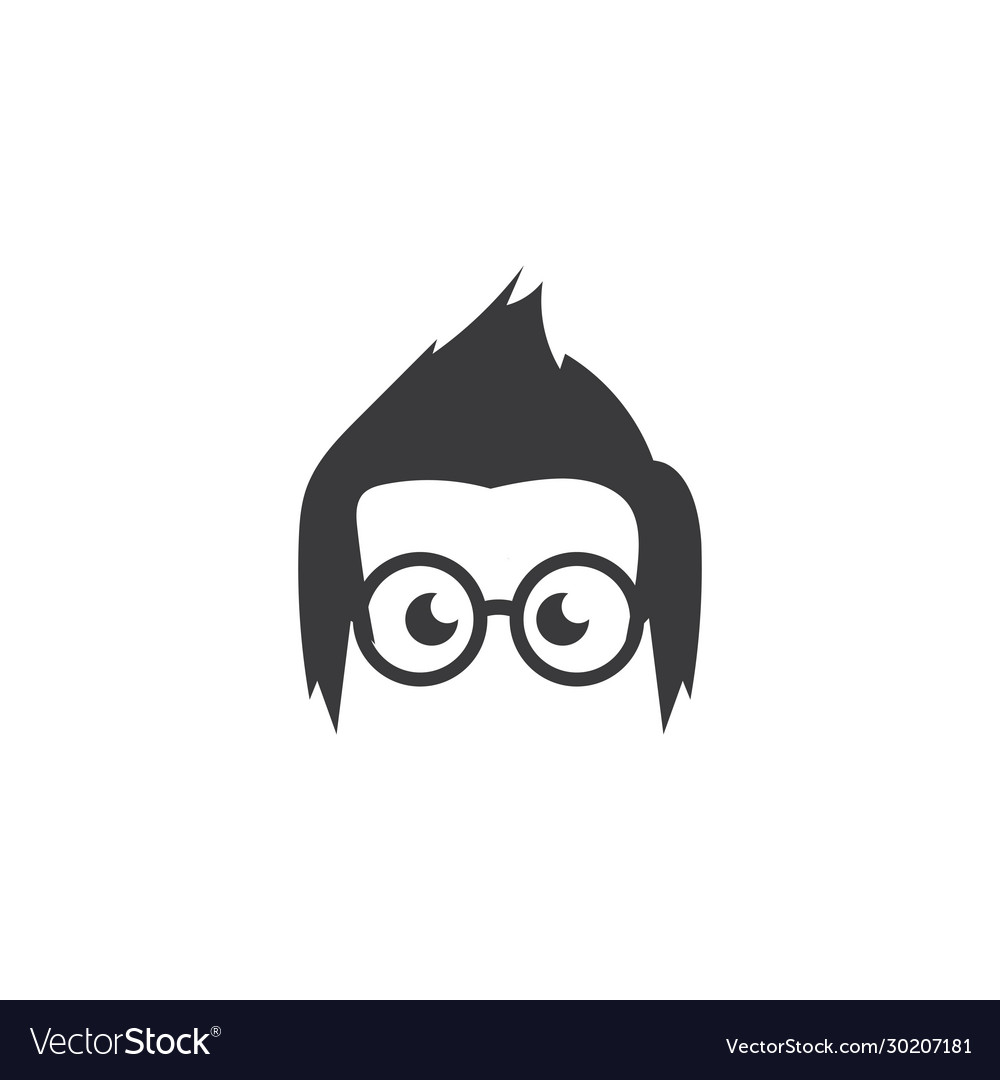 Geek boy icon design