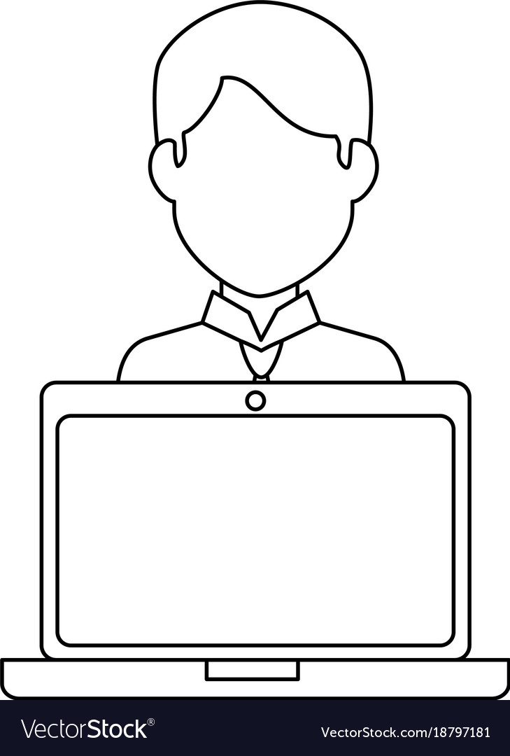 Laptop computer with user