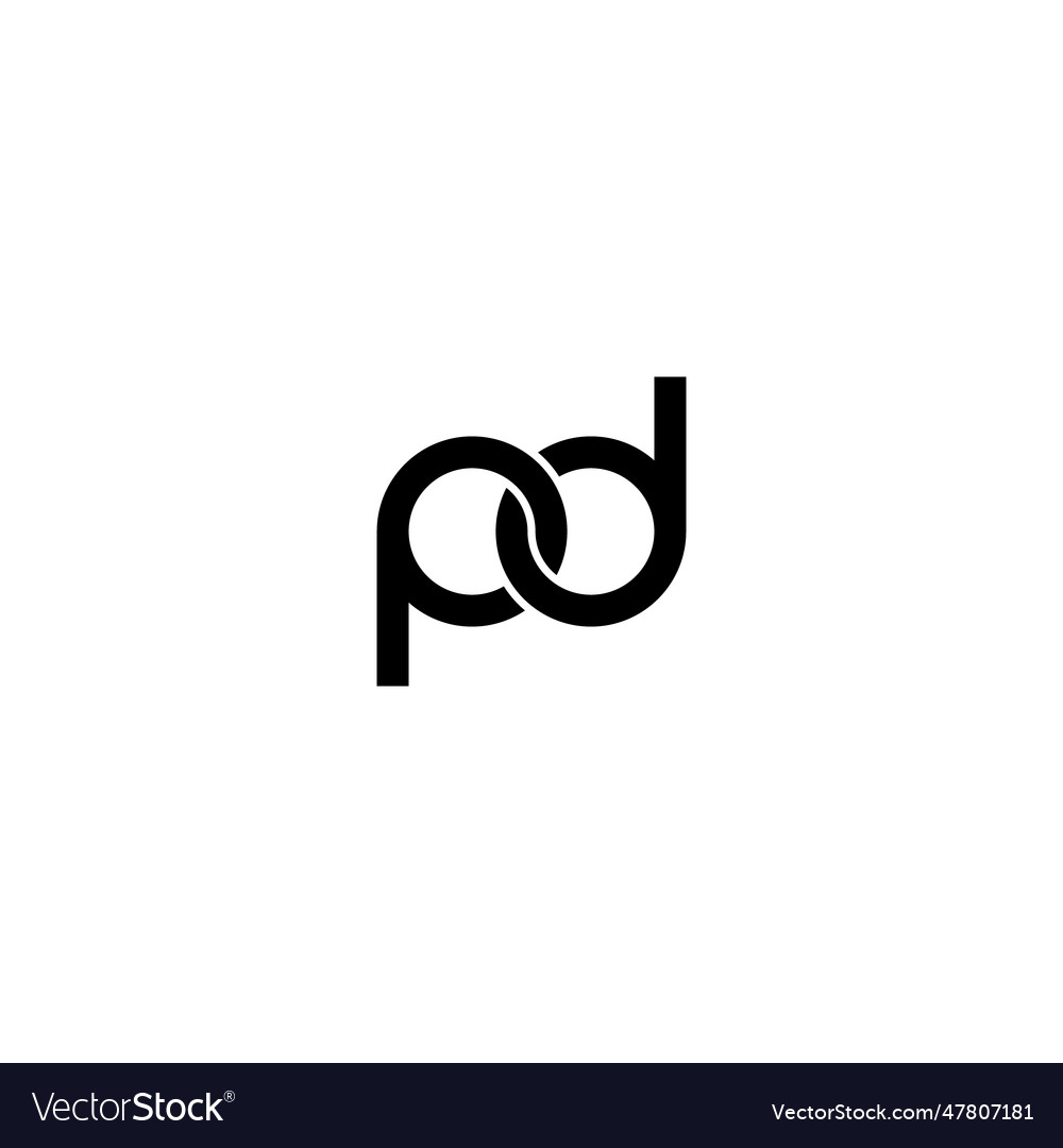 Letters pd monogram logo design